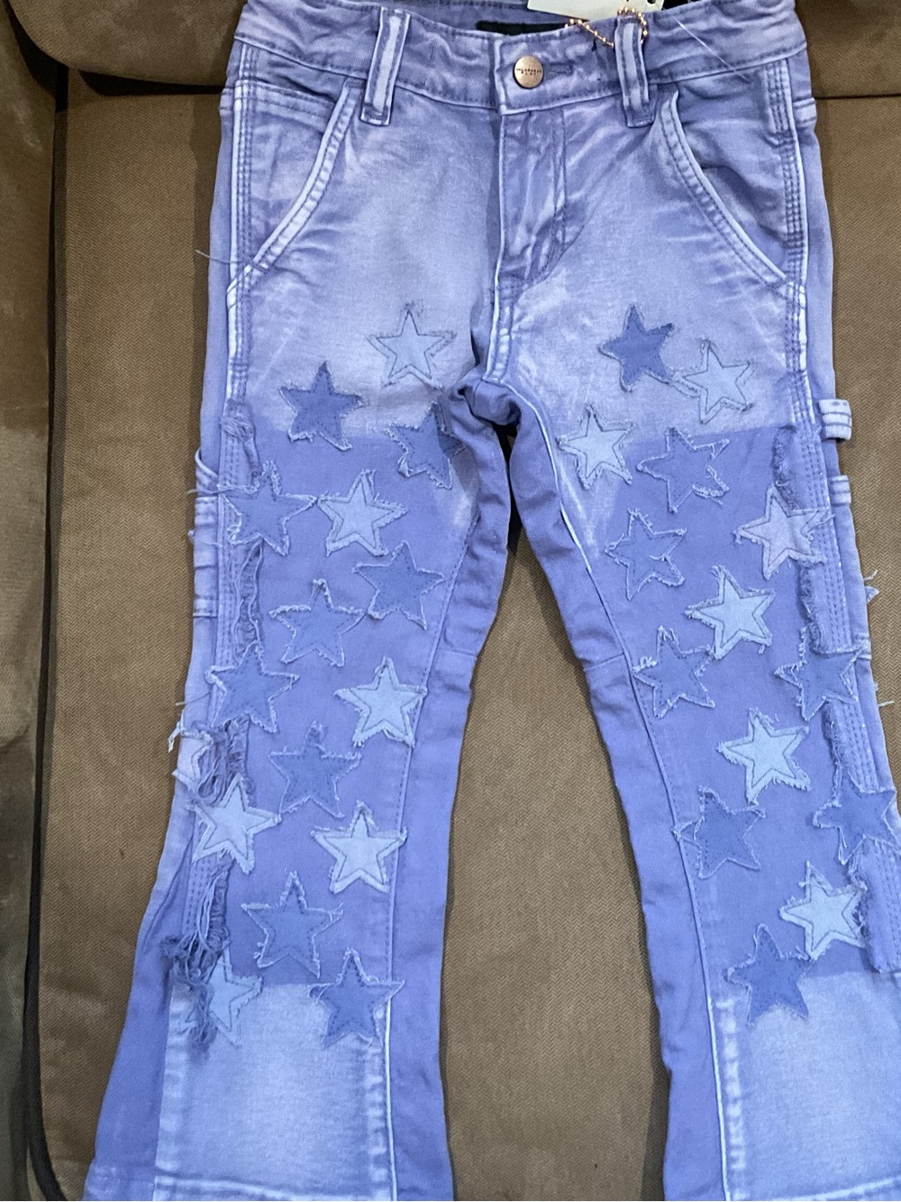 Boys  Purple Star-Appliqué Flared Jeans